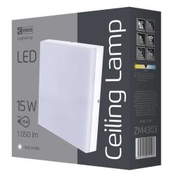 EMOS LED MENNYEZETI LÁMPA 15W NW IP44