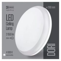   EMOS Dori LED mennyezeti lámpa 24W 2050lm IP54 term. fehér ZM4312
