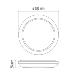EMOS Dori LED mennyezeti lámpa 24W 2050lm IP54 term. fehér ZM4312