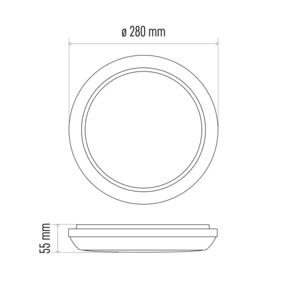 EMOS Dori LED mennyezeti lámpa 24W 2050lm IP54 term. fehér ZM4312