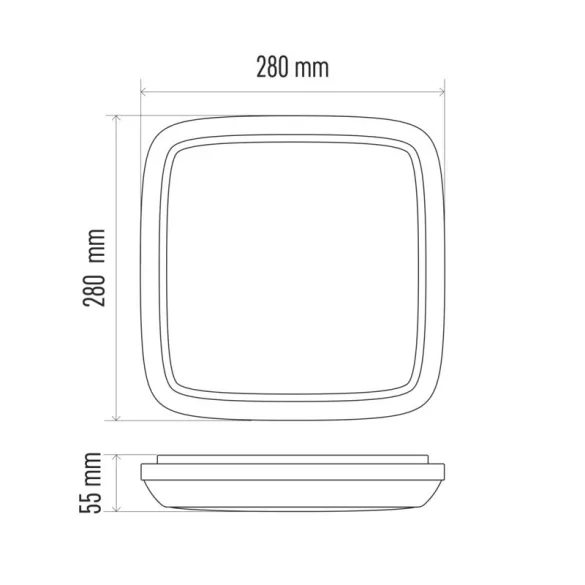 EMOS Dori LED mennyezeti lámpa 18W 1800lm IP54 term. fehér ZM4313