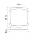 EMOS Dori LED mennyezeti lámpa 24W 2050lm IP54 term. fehér ZM4314