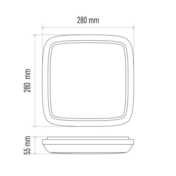 EMOS Dori LED mennyezeti lámpa 24W 2050lm IP54 term. fehér ZM4314
