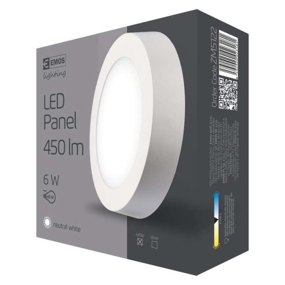 EMOS LED PANEL FALON KÍVÜLI 6W NW IP20