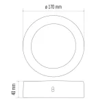 EMOS LED panel falon kívüli 12W 1000lm IP20 természetes fehér  ZM5132