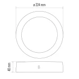 EMOS LED panel falon kívüli 18W 1500lm IP20 természetes fehér ZM5142