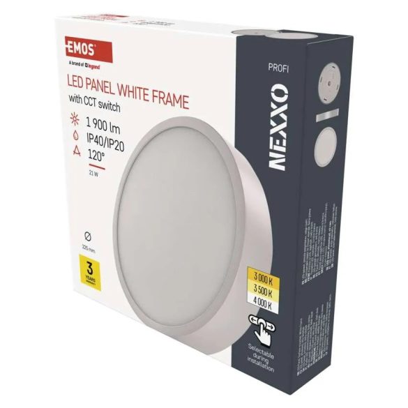 EMOS LED FALON KÍVÜLI PANEL NEXXO  21W 1900LM IP40 NW ZM5143
