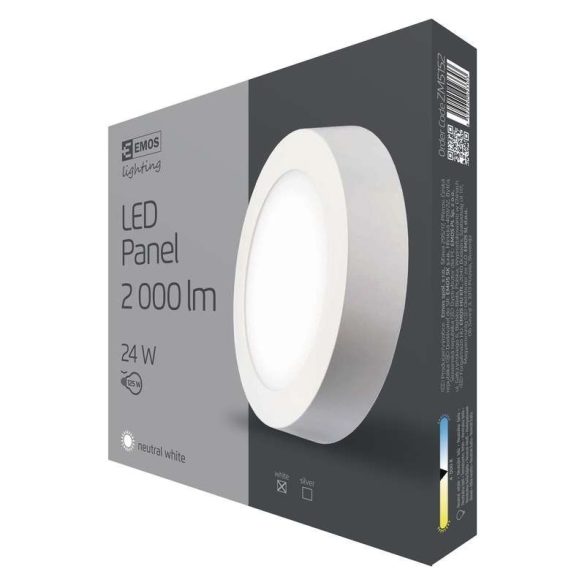 EMOS LED PANEL FALON KÍVÜLI 24W NW IP20