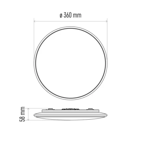 EMOS LED mennyezeti lámpa 24W 80-1920lm dimm. állítható színhőmérséklet ZM5165