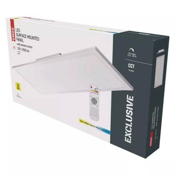 EMOS LED MENNYEZETI PANEL 30x60, 25W, DIMM., ÁLLÍTHATÓ SZÍNHŐM. ZM5172