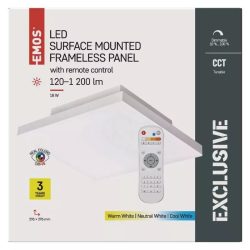   EMOS LED MENNYEZETI PANEL 30x30, 18W, DIMM., ÁLLÍTHATÓ SZÍNHŐM. ZM5181