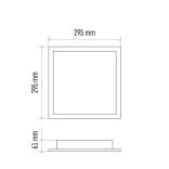 EMOS LED MENNYEZETI PANEL 30x30, 18W, DIMM., ÁLLÍTHATÓ SZÍNHŐM. ZM5181