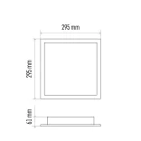 EMOS LED MENNYEZETI PANEL 30x30, 18W, DIMM., ÁLLÍTHATÓ SZÍNHŐM. ZM5181