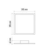 EMOS LED MENNYEZETI PANEL 60x60, 36W, DIMM., ÁLLÍTHATÓ SZÍNHŐM. ZM5183