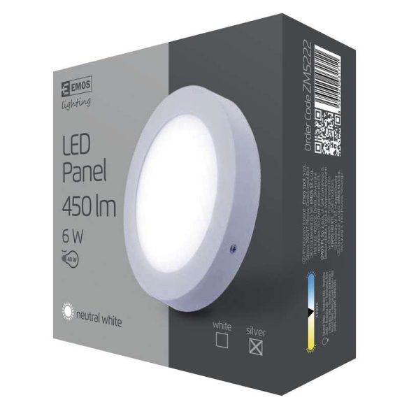 EMOS LED PANEL FALON KÍVÜLI 6W NW IP20