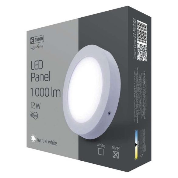 EMOS LED PANEL FALON KÍVÜLI 12W NW IP20