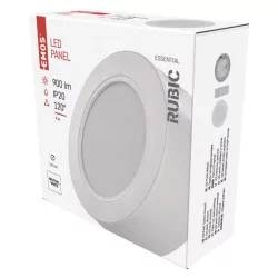 EMOS LED felületi lámpatest RUBIC, kerek, fehér, 9W, természetes fehér ZM-5432