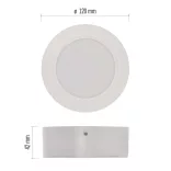 EMOS LED felületi lámpatest RUBIC, kerek, fehér, 9W, természetes fehér ZM-5432