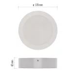 EMOS LED felületi lámpatest RUBIC, kerek, fehér, 18W, természetes fehér ZM5442