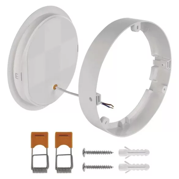 EMOS LED felületi lámpatest RUBIC, kerek, fehér, 18W, természetes fehér ZM5442