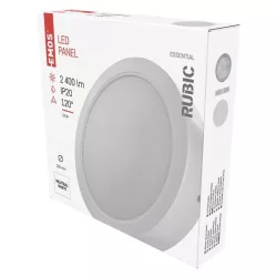   EMOS LED felületi lámpatest RUBIC, kerek, fehér, 24W, természetes fehér ZM5452