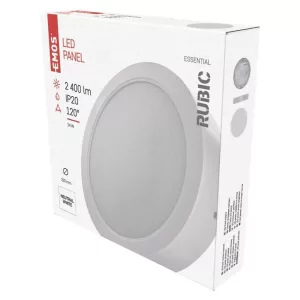 EMOS LED felületi lámpatest RUBIC, kerek, fehér, 24W, természetes fehér ZM5452