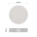 EMOS LED felületi lámpatest RUBIC, kerek, fehér, 24W, természetes fehér ZM5452