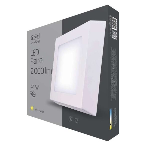 EMOS LED PANEL FALON KÍVÜLI 24W WW IP20 ZM6151