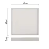 EMOS LED felületi lámpatest NEXXO, négyzet, fehér, 28,5W, CCT
