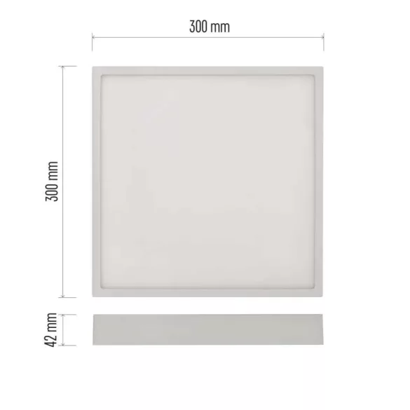 EMOS LED felületi lámpatest NEXXO, négyzet, fehér, 28,5W, CCT