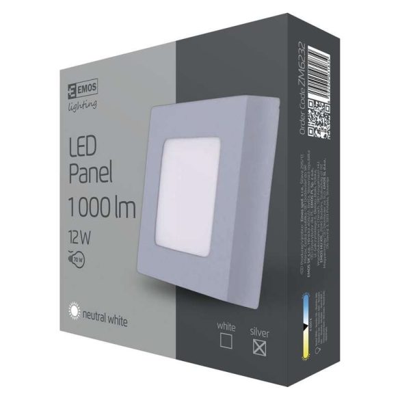 EMOS LED PANEL FALON KÍVÜLI 12W NW IP20