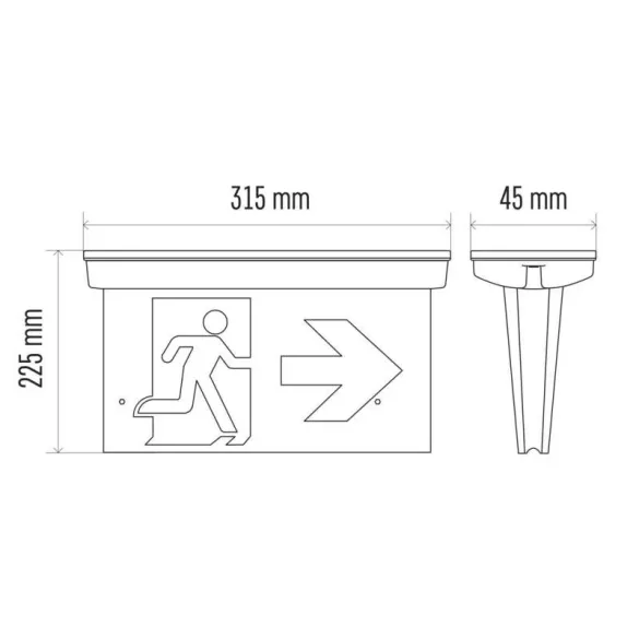 EMOS vészkijáratjelző lámpabúra ZN1112