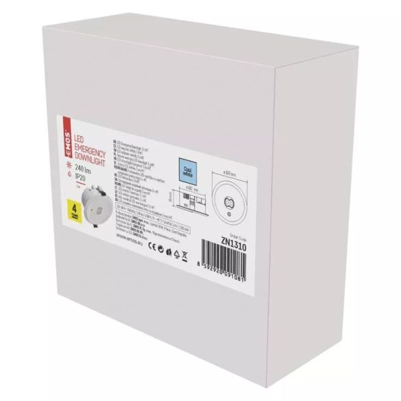 EMOS LED vészvilágító lámpatest 3W 240 lm 3 óra ZN1310