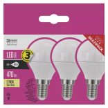 EMOS Classic LED izzó kisgömb E14 6W 470lm meleg fehér 3db ZQ1220.3