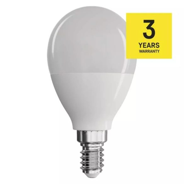 EMOS Classic LED izzó kisgömb E14 8W 806lm hideg fehér ZQ1232