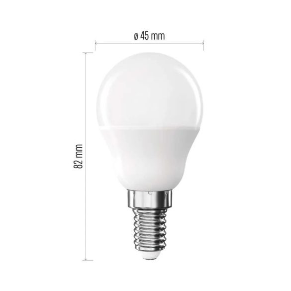 EMOS Classic LED izzó kisgömb E14 4,2 W (40 W) / 470 lm / Meleg fehér ZQ1E21