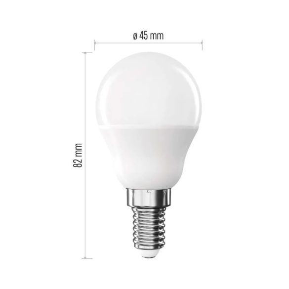 EMOS Classic LED izzó kisgömb E14 6,5 W (60 W) / 806 lm / Term. fehér ZQ1E43