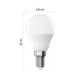 EMOS Classic LED izzó kisgömb E14, 6,5W (60W) 806 lm meleg fehér ZQ1E44