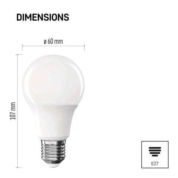 EMOS Classic LED izzó A60 E27 4W 470lm  természetes fehér ZQ5E23