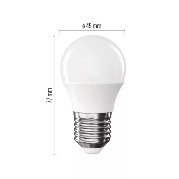 EMOS Classic LED izzó kisgömb E27 2,5W (30W)  350lm meleg fehér ZQ6D11