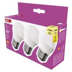   EMOS Classic LED izzó kisgömb E27 4,2W (40w) 470lm meleg fehér ZQ6E21.3