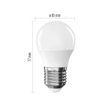 EMOS Classic LED izzó kisgömb E27 4,2W (40w) 470lm meleg fehér ZQ6E21.3
