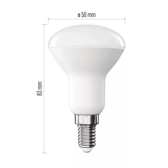 EMOS Classic LED izzó R50 / E14 / 4,2W / 470lm természetes fehér ZQ7E23