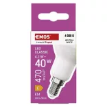 EMOS Classic LED izzó R50 / E14 / 4,2W / 470lm természetes fehér ZQ7E23
