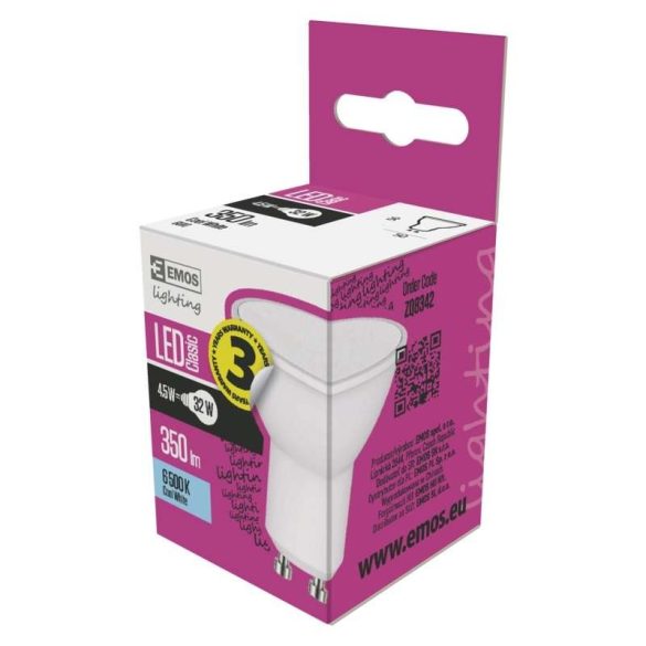 EMOS LED IZZÓ CLASSIC GU10 4,5W CW ZQ8342