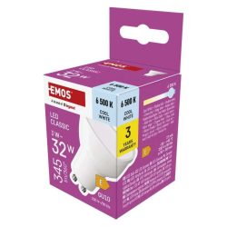   LED izzó Classic MR16 / GU10 / 3 W (32 W) / 345 lm / hideg fehér ZQ8E14