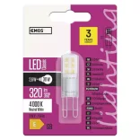 EMOS Classic LED izzó JC G9 2.6W 320lm természetes fehér ZQ9534