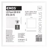 EMOS LED PANEL BEÉPÍTHETŐ 40 W NW IP20 UGR CRI>95 ZR1433