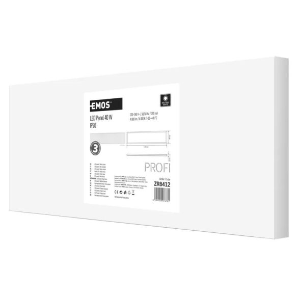EMOS Profi LED panel beépíthető 40W 4400lm IP20 természetes fehér ZR8412