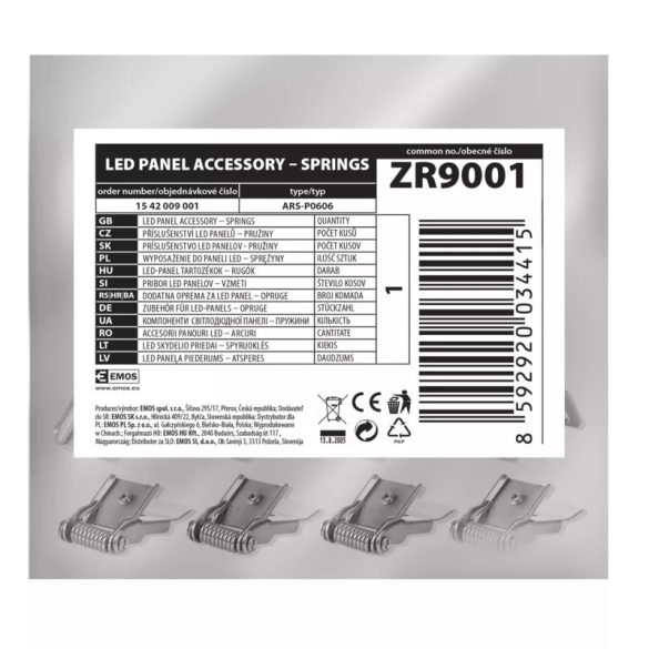 EMOS LED panel rugók 60×60cm ZR9001